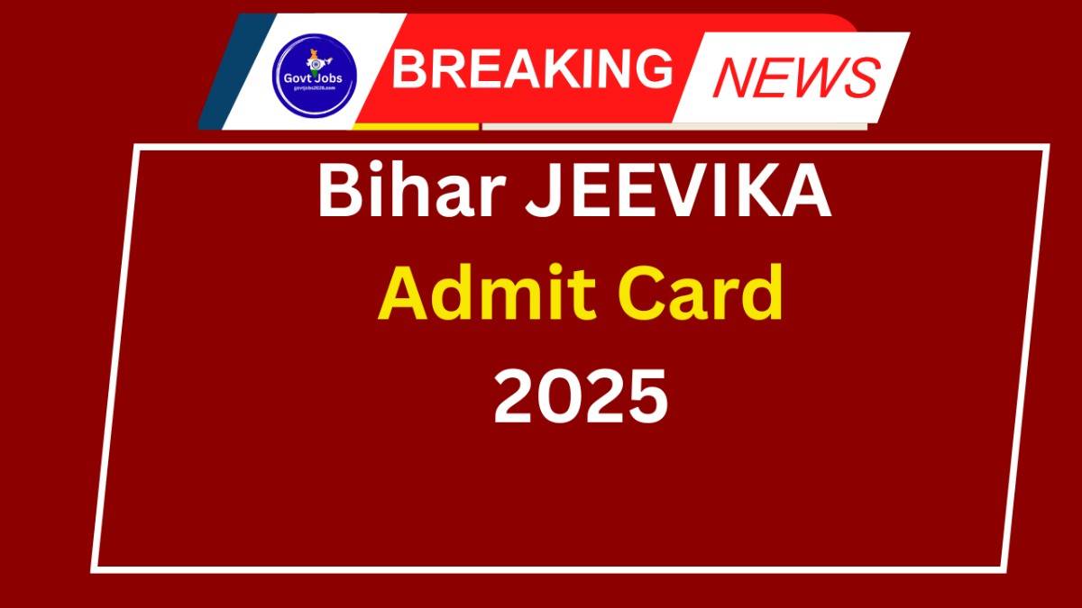Bihar JEEVIKA Admit Card 2025