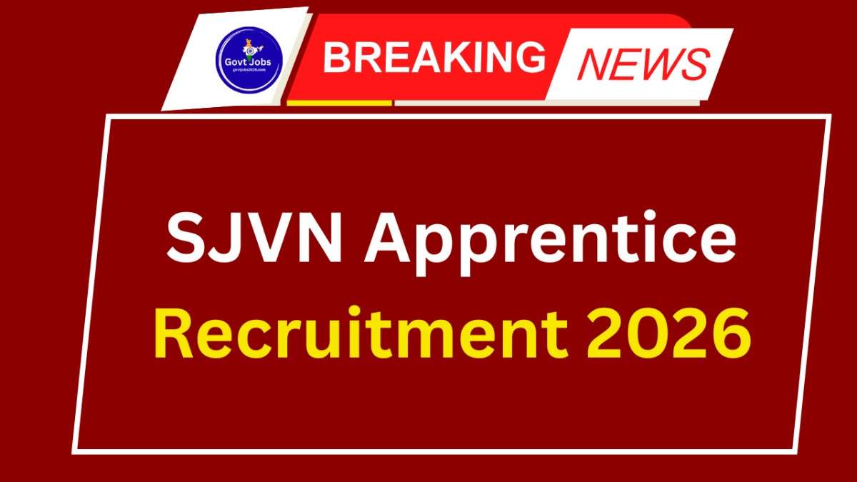 SJVN Apprentice Recruitment 2026