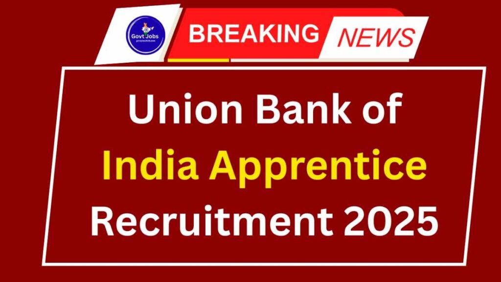Union Bank of India Apprentice Recruitment 2025