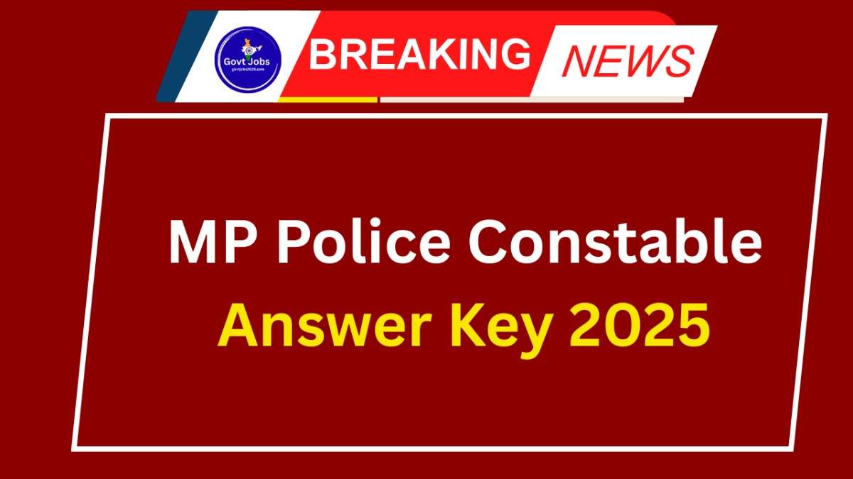 MP Police Constable Answer Key 2025