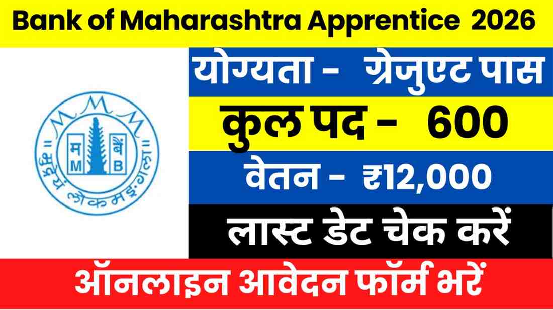 Bank of Maharashtra Apprentice Recruitment 2026