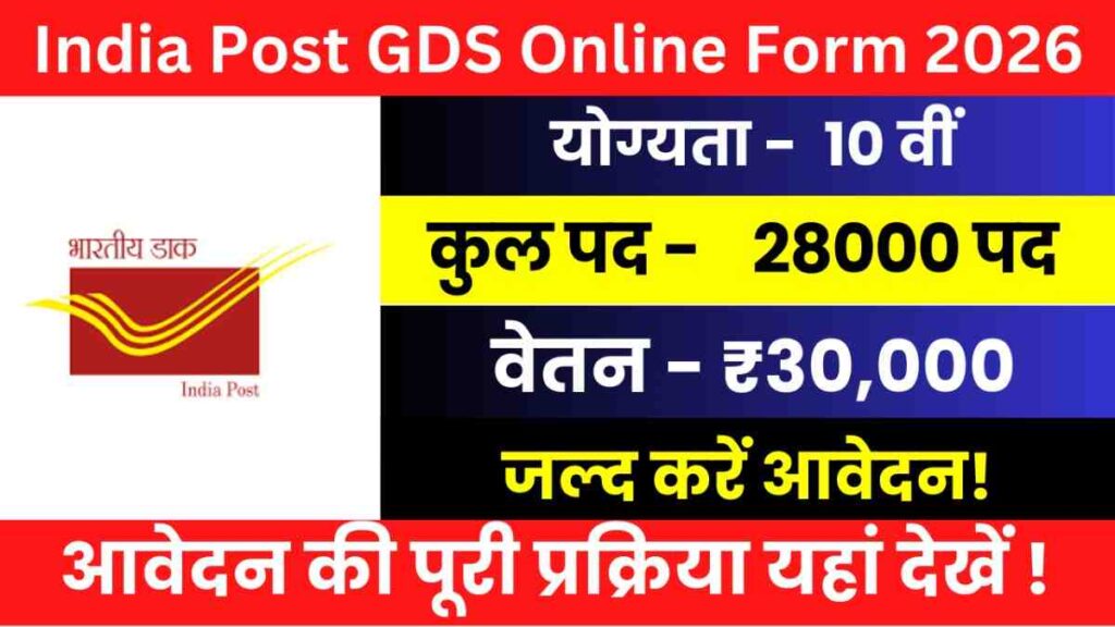 India Post GDS Online Form 2026