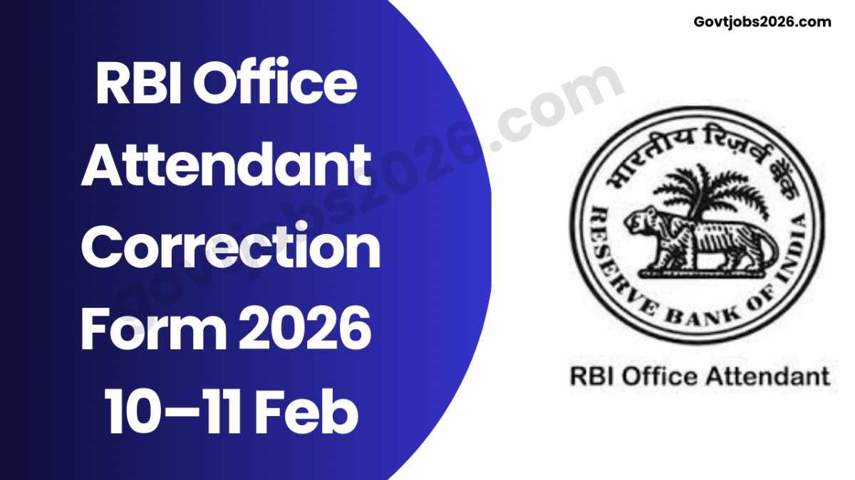 RBI Bank Office Attendant Correction Edit Form 2026