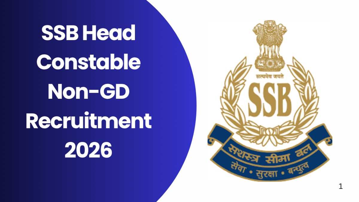 SSB Head Constable Non-GD Recruitment 2026