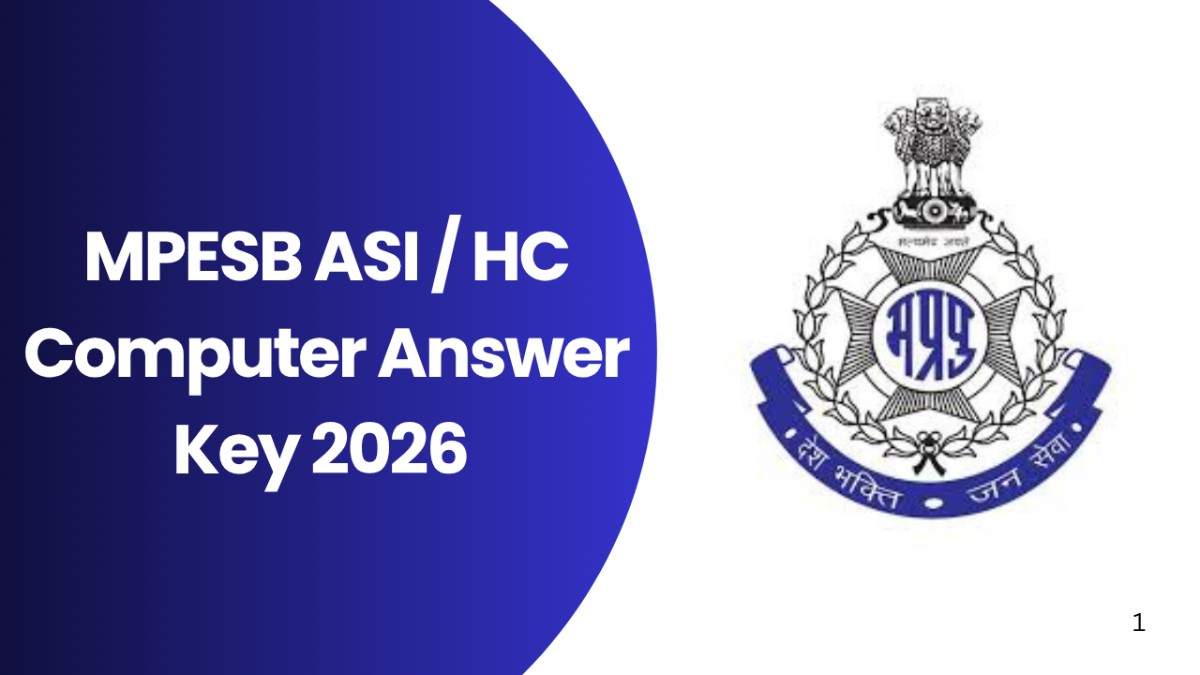 MPESB ASI HC Computer Answer Key 2026
