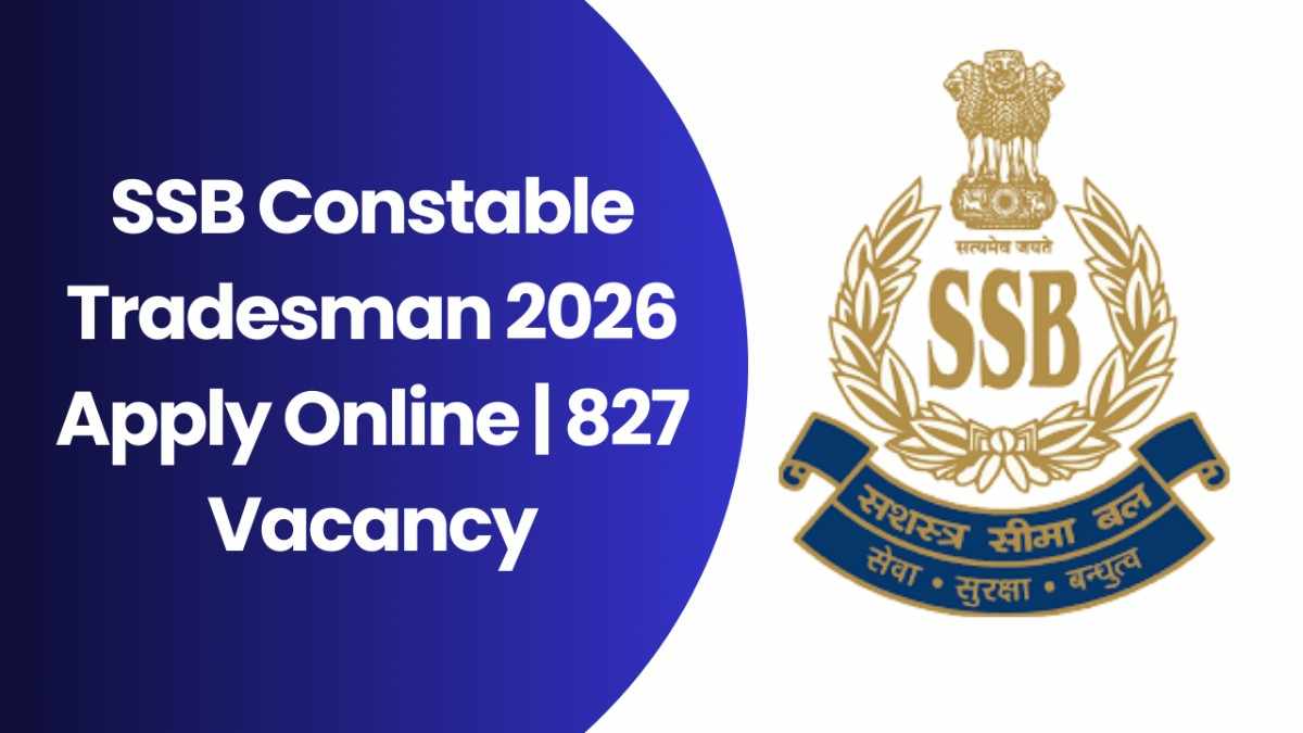 SSB Constable Tradesman Recruitment 2026