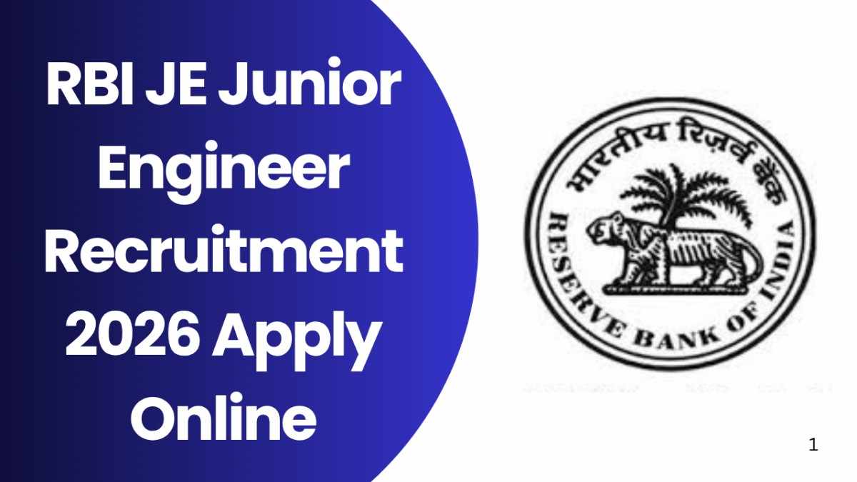 RBI JE Junior Engineer Recruitment 2026